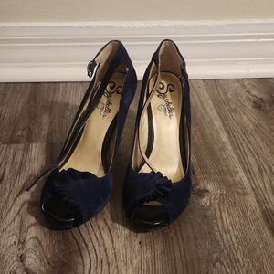 Seychelles heels, size 6.5, navy blue